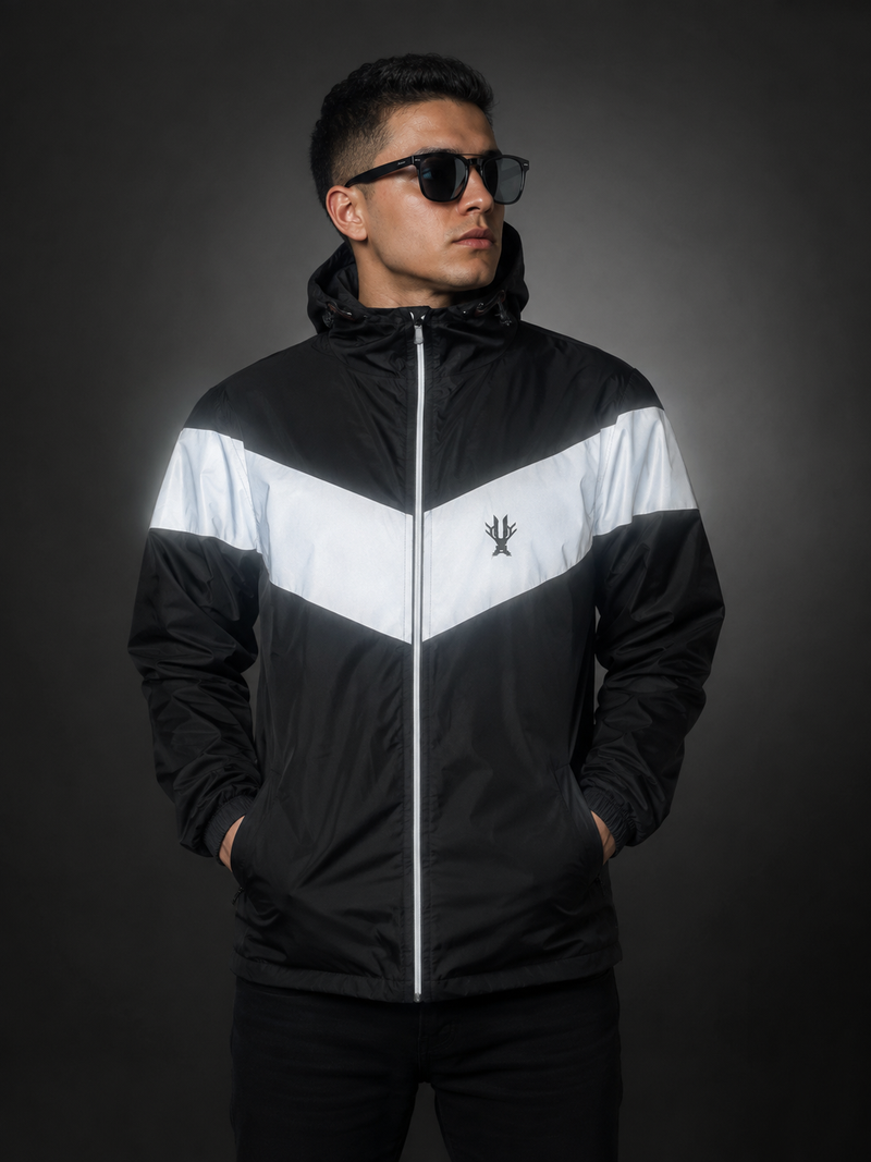 Espalda de la chaqueta reflectiva Chevron