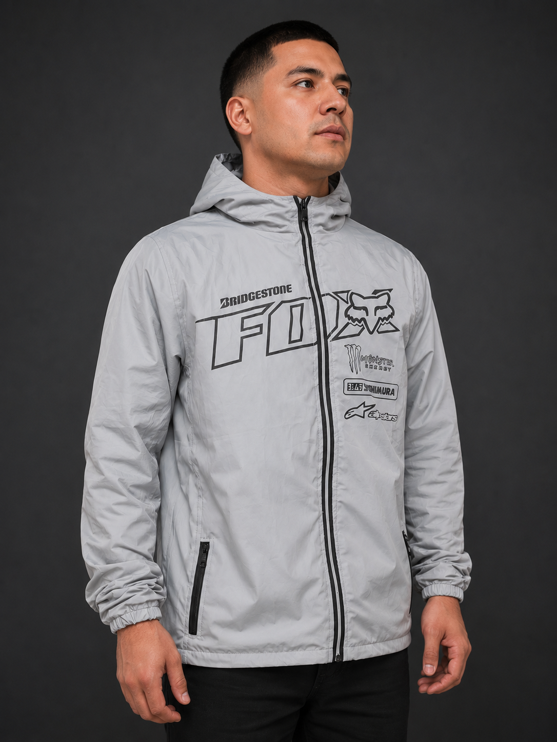 Espalda de la chaqueta reflectiva FX Racing