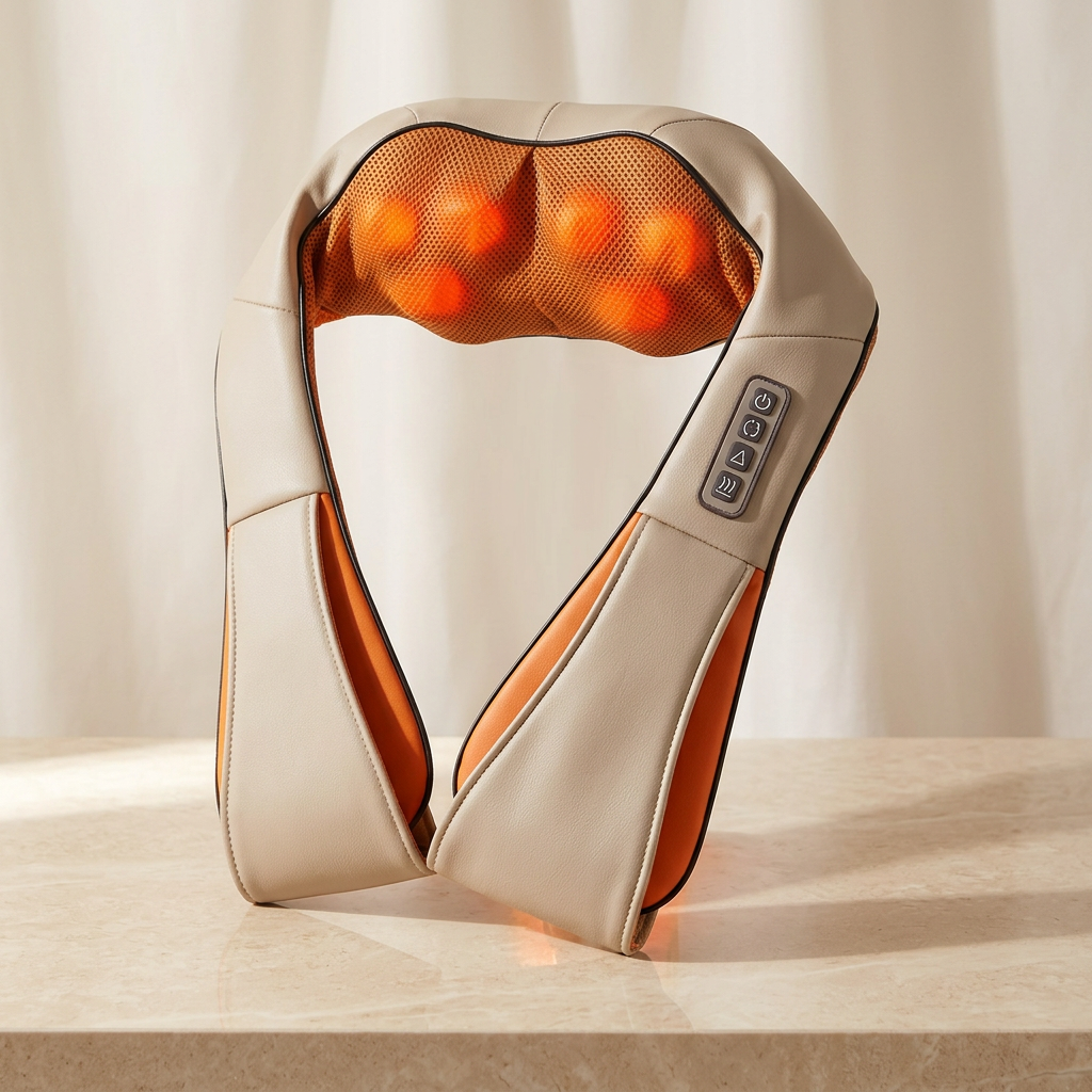 Masajeador shiatsu de cuello y hombros con calor
