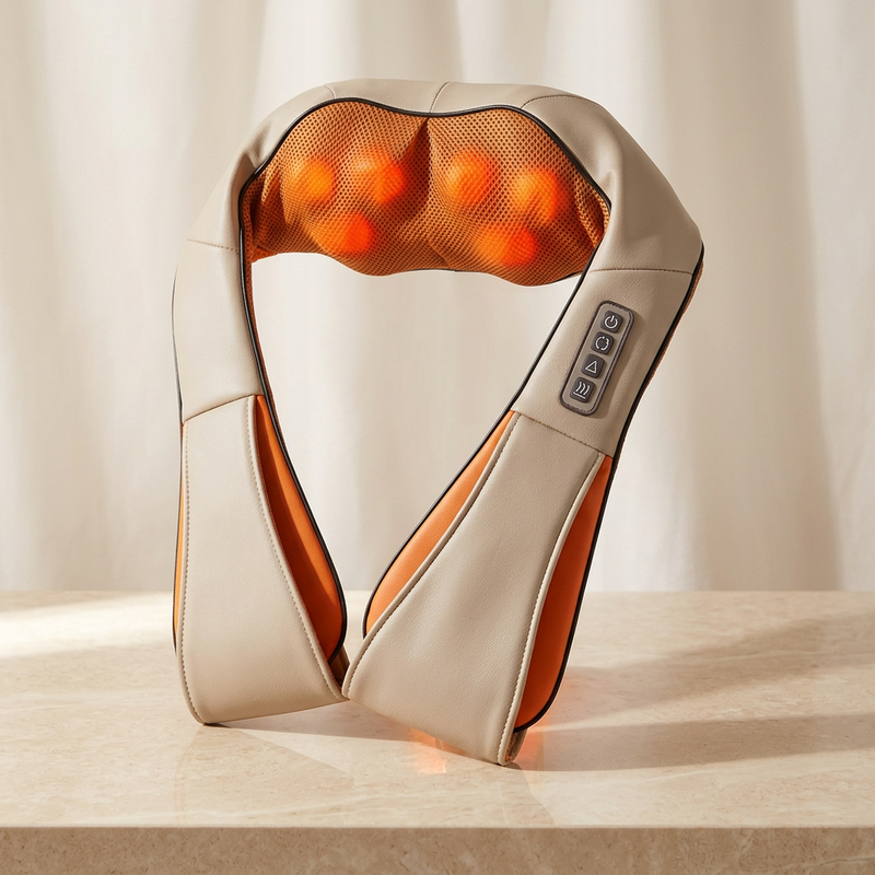 Masajeador shiatsu de cuello y hombros con calor